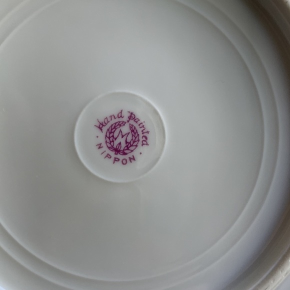 Set of 4 Handpainted Nippon White Floral Gold Rimmed Filigree 6” Bread Plates - Picture 8 of 8